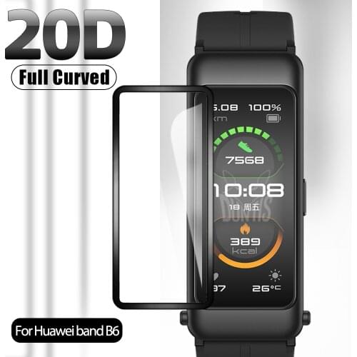 20D Curved Edge Protective Film For Huawei band B6 smart bracelet band watch Soft Screen Protector Accessories (Not Glass)