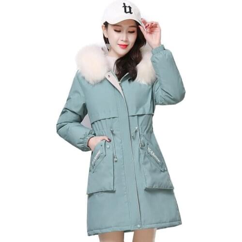 Womens Winter Coat 2021 New Women Parkas Female Add Velvet To Keep Warm Jacket Fashion Overcoat Cotton Clothes Coats A412