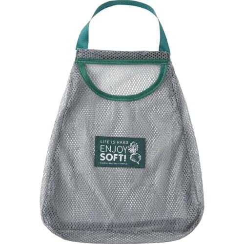 1pcs Kitchen Vegetable Storage Mesh Bag Household Multi-purpose Creative Fruit Wall Hanging Bag Onion Garlic Storage Bag
