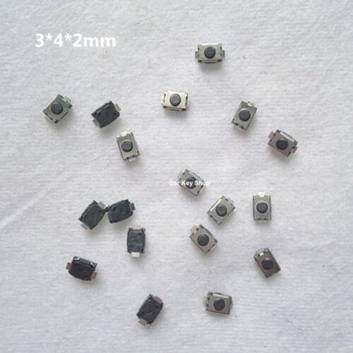 100PCS/LOT 3*4*2mm Microswitch Tactile Button Car Key Switch Button For Honda Flip Remote key