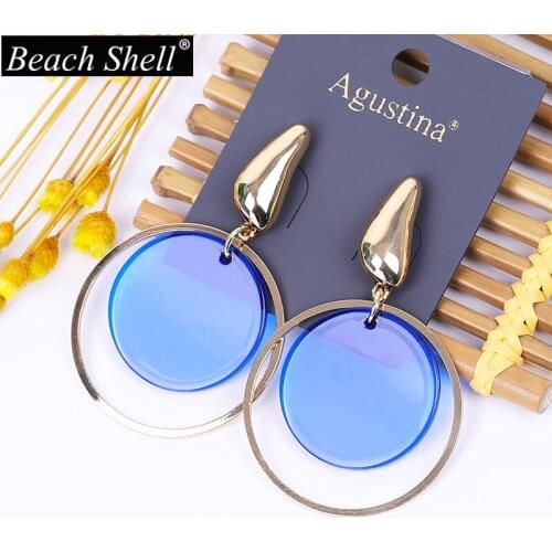 2020 Acetate earrings bohemian resin drop acrylic fashion jewelry statement geometric women korean dangle trendy summer cc