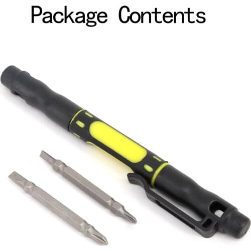 4 In 1 Multi Tool Pen Dual Screwdriver Alloy Handy Tool With Double Ended Bits