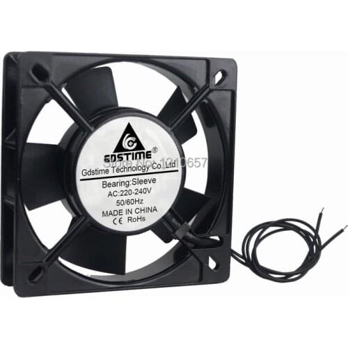 5 pieces lot Gdstime AC 220V 240V 2 wire Cooler 11025s 110*110x25mm 11025 Industrial Ventilation Exhaust Cooling Fan