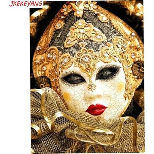 5D DIY square/round Diamond painting Beautiful venetian mask Cross Stitch Diamond Embroidery Pattern Rhinestone J1813