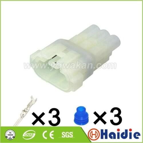 Free shipping 5sets Sumitomo HM Sealed 3 Pin Plug (male) wire harness auto male connector 6187-3801
