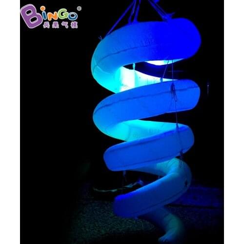 Free express Inflatable hanging spiral LED lighting balloon decoration toy for wedding party stage