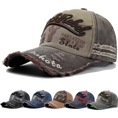 New Washed Cotton Baseball Cap Snapback Caps Retro Letter Bone Hats For Men Women Gorras Hombre Dad Casual Casquette Dad Hat