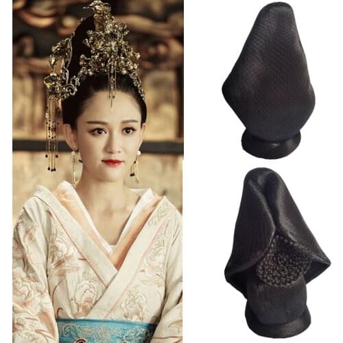 Black Retro Queen Empress Hair Products Hanfu Hair Piece Tang Dynasty Female Cosplay Funny Halloween Party Dress Up