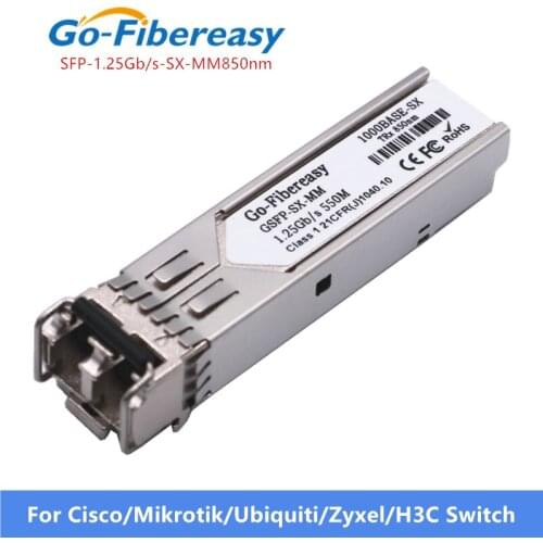 Gigabit Fiber Optic SFP Transceiver Module 1000Base-SX MMF 850nm 550m 1.25G SFP Module SX for GLC-SX-MM SFP Transceiver Module