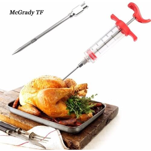 Barbecue BBQ Tools Grill Syringe Kitchen Accessories Sauce Injector Roast Needle Party Decoration Home Decor Kitchen Tools