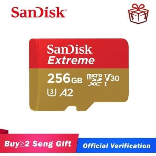 Sandisk micro sd EXTREME PLUS microSD TF Card UHS-I sd card A2 32GB 64GB 128GB 256GB U3 V30 160MB / s Class10 flash memory card