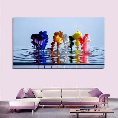 Free Shipping Canvas Oil Painting Moder Home Decor Picture Colorful Water Ballet Wall Art Pictures For Living Room No Frame