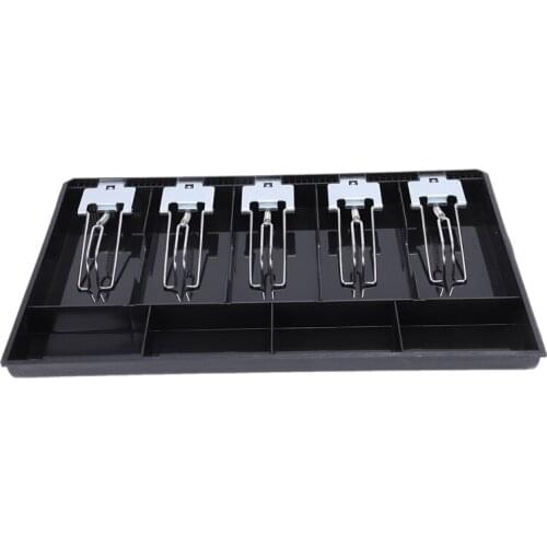 5-Grid Money Cash Coin Register Insert Tray Replacement Cashier Drawer Storage Register Tray Box Classify Store