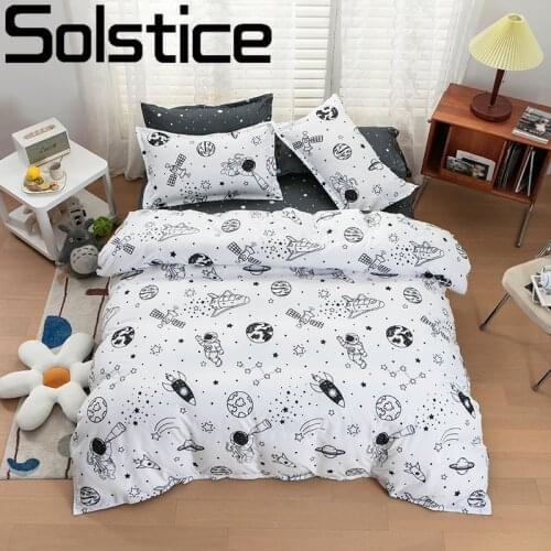 Solstice Home Textile Pink Flamingo Love Bedding Sets Girls Adult Teen Linen 3/4Pcs Duvet Quilt Cover Pillowcase Bed Sheet Queen