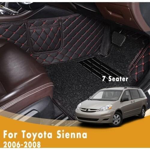 RHD Luxury Double Layer Wire Loop Carpets Car Floor Mats For Toyota Verso 2016 2015 2014 2013 2012 2011 (7 Seats) Waterproof