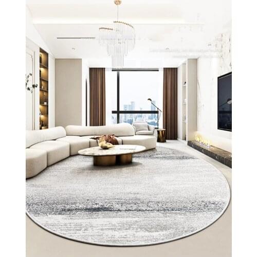 Nordic Abstract Round Carpets For Living Room Home Simple Light Luxury Bedroom Blanket Modern Bedside Blanket Study Room Mat