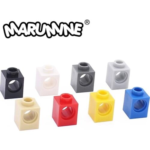 MARUMINE Technic Brick 1 x 1 with Hole 6541 Building Blocks 100 pcs Magic Robot Classic Gift Educational Toys For Children