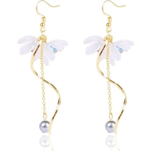 Multi-Level Long Hollow Tassel Butterfly Earrings Flower Earrings For Lady Gifts