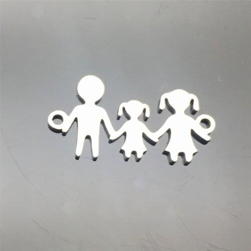 Fashion Jewelry Diy Part 5pcs Family Menbers Hand With Hand Pendant For Jewelry Necklace Making Diy Findings