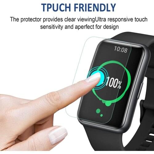 2pcs Soft TPU Protective Film For Huawei Watch Fit /Honor Smart Watch ES Full Screen Protection(Not glass)