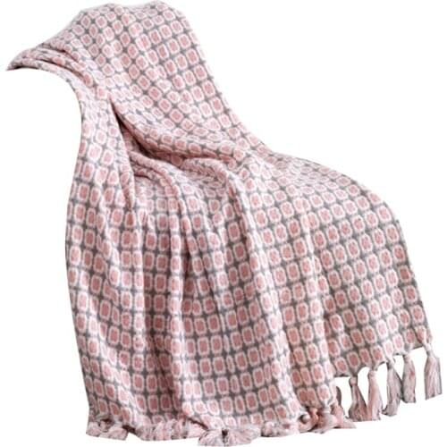 New Knitted Blanket Sofa Throw Blanket With Tassels Travel TV Nap Blankets Air Condition Blankets