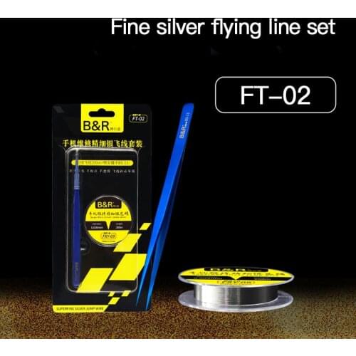 PCB Link Wire Tweezers Welding Tools Kit 0.009mm Superfine Silver Jump Line Solder Joint Line Mobile Phone Maintenance Tool Set