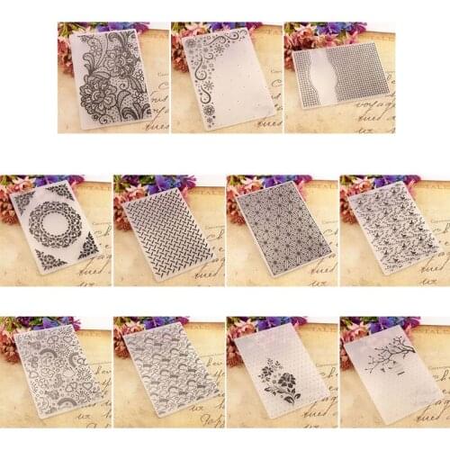 Plastic Embossing Folder Template DIY Scrapbook Photo Album Card Making Decoration Crafts Flower