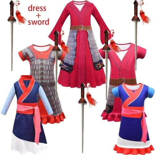 Mulan Cosplay Dress For Girls Mushu Dragon Cosplay Mulan Costume Kids Halloween Stage Costumes Carnival Costumes for Children