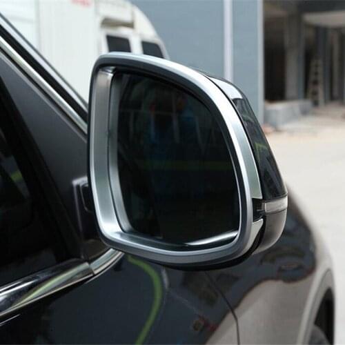 Fit For BMW X5 X6 2014 2015 Exterior Rearview Mirrow Frame Decoration Trim Sticker Sequins Chromium Styling Car-covers 2Pcs