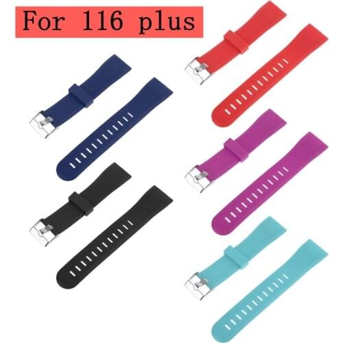 New 1pc Silicone Wirst Bracelet Strap For 116 Plus Smart Bracelet Accessories Sport Wristband Replacement Watch Band Strap