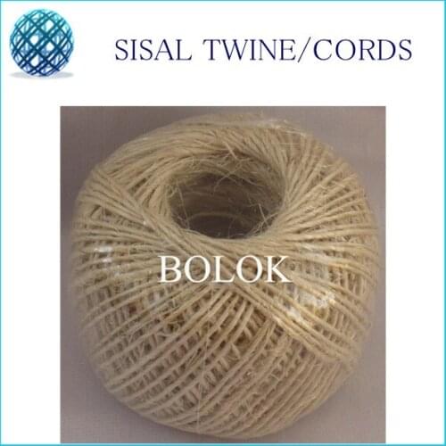 20pcs/lot natural sisal fibre twine (dia.: 1.5mm, 1 ply twisted)80m/ball, sisal packing twine by free shipping
