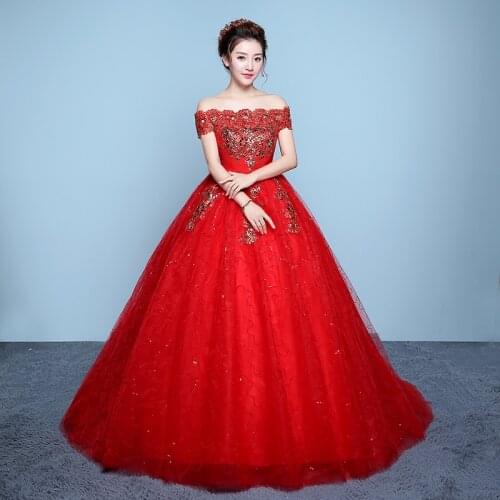 Wedding Dresses Illusion Boat Neck Short Embroidery Crystal Sequined Lace Tulle Off The Shoulder Luxury Women Bridal Gown FB677