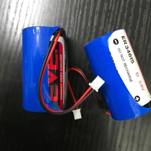 3PCS ER34615M type D intelligent water meter instrument electric flow meter PLC 3.6 V lithium battery ER34615 With Plug