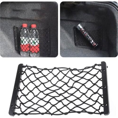 Universal Elastic Rope Mesh Car Storage Bags Net Bottle Luggage Umbrella Drink Holder Box Pocket Car Accessories