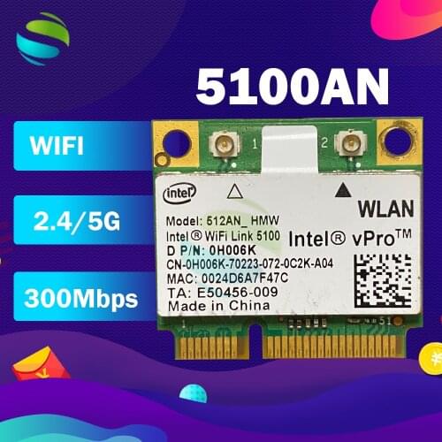 Wifi Card for Intel 5100AN 512AN 512ANHMW Hafi Mini PCIe Wireless WLAN Wifi Card CY256 H006K For Dell E6400 E6500 M2400 E4300