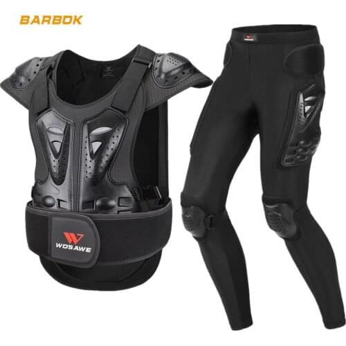 WOSAWE Motocross Armor Jackets Long Pants Windbreaker Set MTB Motorcycle Snowboard Skateboarding Ski Protective Gear Kit Adult