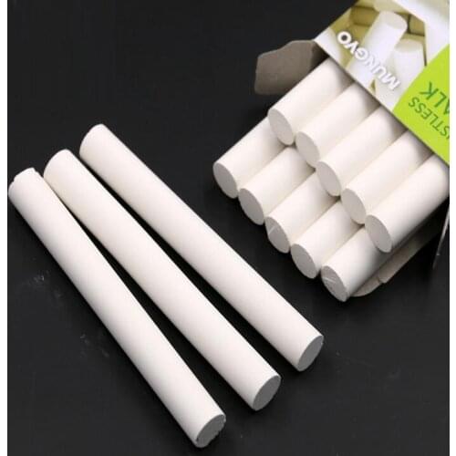 10pcs / Lot Korea Safe White Dustless Chalk Pen Drawing Set Chalk Porta Tiza Non Dust Teaching On Chalkboard wall sticker