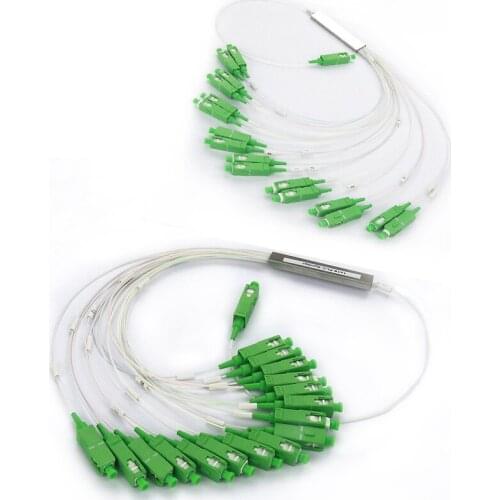 10pcs/batch 0.9mm steel pipe PLC splitter 1x16 SC/APC mini non-blocking 1*16 SC APC connector，Fiber optic splitter