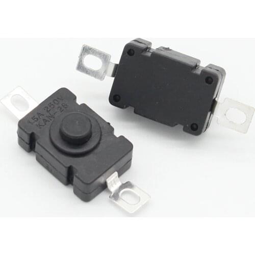 10pcs KAN-28 1.5A250V Flashlight Switches Self Locking SMD Type 18 x 12mm Push Button Switches 1812-28A