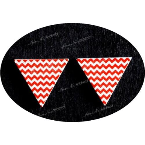 15 x 17mm Triangle Wood Laser Cut Cabochon beads to make DIY Rings, Earrings, Brooch, Necklace pendant