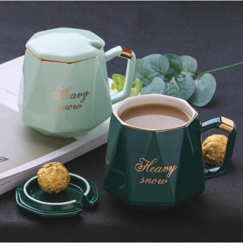 2020 New Ceramic Material Coffee Cup Fashion Environmental Protection Gift Cup Nordic Minimalist Style Coffee Cup