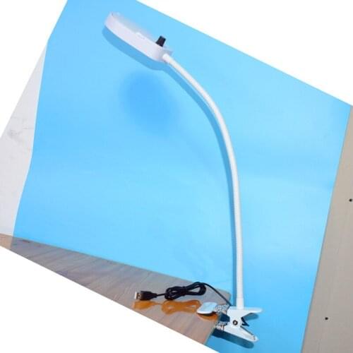 5X 100MM LED Magnifier Metal Hose Magnifying Glass Desk Table Reading Lamp Light with Clamp To Identify Electronic Maintenance