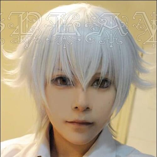 Anime K-Project Isana Yashiro Cosplay Wig K Short White Heat Resistant Synthetic Hair Wig + Wig Cap