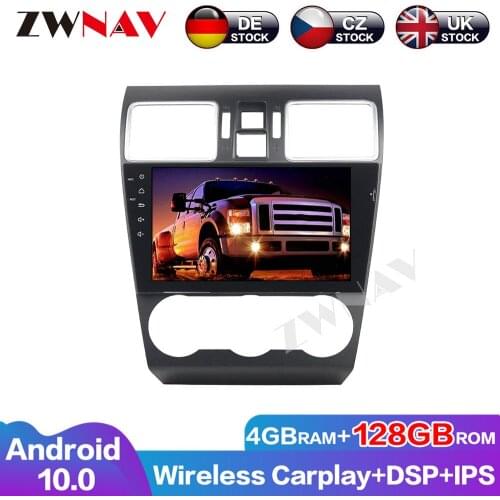 128G Android 10 Auto Radio Audio Navigation GPS For Subaru Forester WRX 2014-2016 Stereo Multimedia Head Unit Car DVD Player