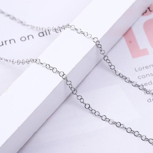 Stainless Steel Chain Cable Chain Necklace Bracelet Jewelry Making and DIY Stainless Steel Chain, Bulk Hypoallergenic