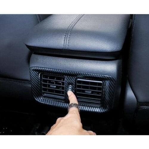 Carbon Fiber Rear Seat Air Vent Cover Trim Accessories For Toyota RAV4 Carbon Fiber Rear Seat Air Vent Cover