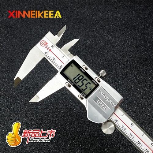 IP54 Waterproof High Hardness Stainless Steel Digital Caliper Measuring Range 0-150mm 0-200mm 0-300mm Measuring Instrument