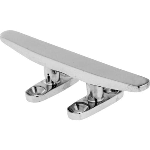 Marine 8" Flat Top Low Silhouette Boat Cleat 316 Stainless Steel 200 mm