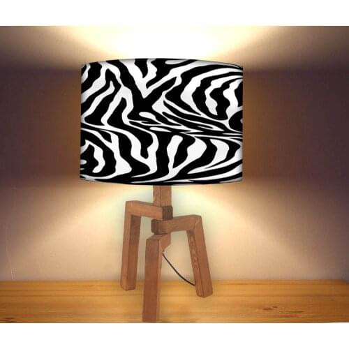Classic 1 Pattern Lampshade, Wood Floor Standing Modern Lampshade