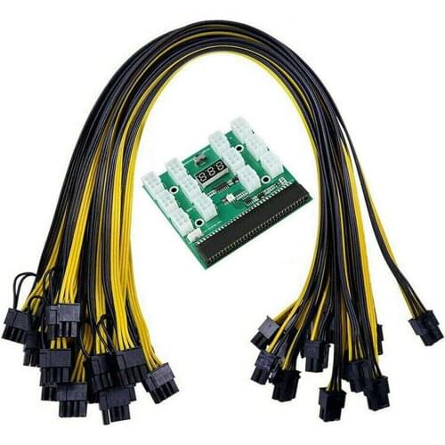 Breakout Board Server Adapter PSU Power Supply HP 1200W GPU Mining W/ Cables for DPS-1200FB A DPS-1200QB A PS-2751-LF-1F